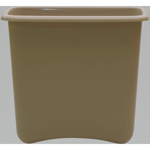 Wescon Classique Wastebasket, 12 Quart Rectangular, Bone